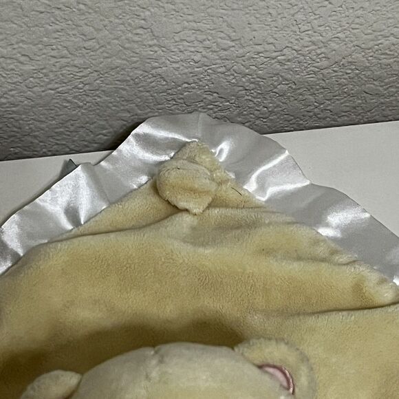 Douglas Baby Lil' Snugglers Security Blanket Yellow Doll Bear Bees Lovey Satin - Picture 9 of 12